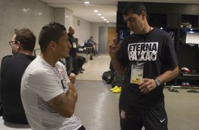 Nos vestiários antes do jogo entre Flamengo x Corinthians, realizado esta tarde no estádio do Maracanã, válido pela 21ª rodada do Campeonato Brasileiro de 2014