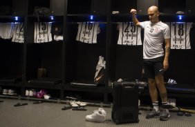 Nos vestirios antes do jogo entre Flamengo x Corinthians, realizado esta tarde no estdio do Maracan, vlido pela 21 rodada do Campeonato Brasileiro de 2014