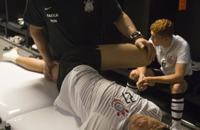 Nos vestiários antes do jogo entre Flamengo x Corinthians, realizado esta tarde no estádio do Maracanã, válido pela 21ª rodada do Campeonato Brasileiro de 2014