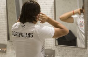 Nos vestiários antes do jogo entre Flamengo x Corinthians, realizado esta tarde no estádio do Maracanã, válido pela 21ª rodada do Campeonato Brasileiro de 2014