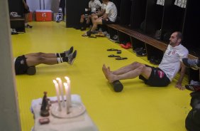 Nos vestiários antes do jogo entre Cruzeiro x Corinthians, realizado esta noite no Mineirão, válido pela 27ª rodada do Campeonato Brasileiro de 2014