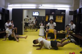 Nos vestiários antes do jogo entre Cruzeiro x Corinthians, realizado esta noite no Mineirão, válido pela 27ª rodada do Campeonato Brasileiro de 2014