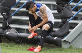 Durante o treino desta tarde em Manaus no CT do So Raimundo. O prximo jogo da equipe ser amanh, sbado, 11/10, contra o Botafogo, na Arena Amaznia, em Manaus, vlido pela 27 rodada do Campeonato Brasileiro de 2014