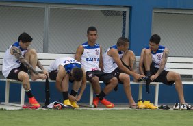 Durante o treino desta tarde em Manaus no CT do So Raimundo. O prximo jogo da equipe ser amanh, sbado, 11/10, contra o Botafogo, na Arena Amaznia, em Manaus, vlido pela 27 rodada do Campeonato Brasileiro de 2014