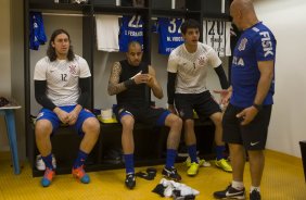 Nos vestiários antes do jogo entre Botafogo x Corinthians, realizado esta noite na Arena Amazônia, válido pela 28ª rodada do Campeonato Brasileiro de 2014