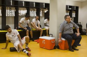 Nos vestiários antes do jogo entre Botafogo x Corinthians, realizado esta noite na Arena Amazônia, válido pela 28ª rodada do Campeonato Brasileiro de 2014