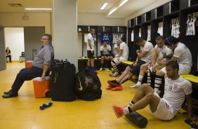 Nos vestiários antes do jogo entre Botafogo x Corinthians, realizado esta noite na Arena Amazônia, válido pela 28ª rodada do Campeonato Brasileiro de 2014