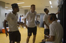 Nos vestiários antes do jogo entre Botafogo x Corinthians, realizado esta noite na Arena Amazônia, válido pela 28ª rodada do Campeonato Brasileiro de 2014