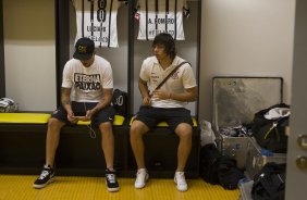 Nos vestiários antes do jogo entre Botafogo x Corinthians, realizado esta noite na Arena Amazônia, válido pela 28ª rodada do Campeonato Brasileiro de 2014