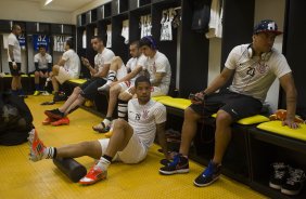 Nos vestiários antes do jogo entre Botafogo x Corinthians, realizado esta noite na Arena Amazônia, válido pela 28ª rodada do Campeonato Brasileiro de 2014