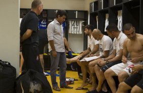 Nos vestiários antes do jogo entre Botafogo x Corinthians, realizado esta noite na Arena Amazônia, válido pela 28ª rodada do Campeonato Brasileiro de 2014