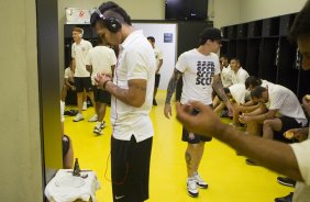 Nos vestiários antes da partida entre Atlético-MG x Corinthians, realizado esta noite no Mineirão, jogo da volta pela Copa do Brasil 2014