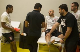 Nos vestiários antes da partida entre Atlético-MG x Corinthians, realizado esta noite no Mineirão, jogo da volta pela Copa do Brasil 2014