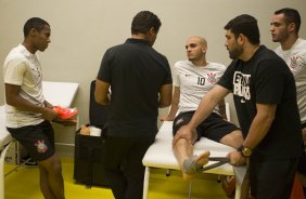 Nos vestirios antes da partida entre Atltico-MG x Corinthians, realizado esta noite no Mineiro, jogo da volta pela Copa do Brasil 2014