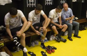 Nos vestirios antes da partida entre Atltico-MG x Corinthians, realizado esta noite no Mineiro, jogo da volta pela Copa do Brasil 2014