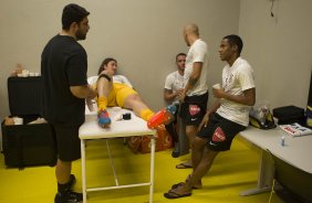 Nos vestiários antes da partida entre Atlético-MG x Corinthians, realizado esta noite no Mineirão, jogo da volta pela Copa do Brasil 2014