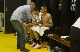 Nos vestiários antes da partida entre Atlético-MG x Corinthians, realizado esta noite no Mineirão, jogo da volta pela Copa do Brasil 2014