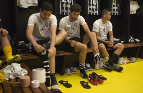 Nos vestiários antes da partida entre Atlético-MG x Corinthians, realizado esta noite no Mineirão, jogo da volta pela Copa do Brasil 2014