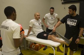 Nos vestiários antes da partida entre Atlético-MG x Corinthians, realizado esta noite no Mineirão, jogo da volta pela Copa do Brasil 2014