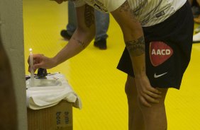 Nos vestiários antes da partida entre Atlético-MG x Corinthians, realizado esta noite no Mineirão, jogo da volta pela Copa do Brasil 2014