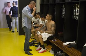 Nos vestiários antes da partida entre Atlético-MG x Corinthians, realizado esta noite no Mineirão, jogo da volta pela Copa do Brasil 2014