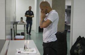 Nos vestiários antes da partida entre Corinthians x Vitoria/BA, realizada esta noite na Arena Pantanal, válida pela 30ª rodada do Campeonato Brasileiro de 2014