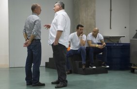 Nos vestiários antes da partida entre Corinthians x Vitoria/BA, realizada esta noite na Arena Pantanal, válida pela 30ª rodada do Campeonato Brasileiro de 2014