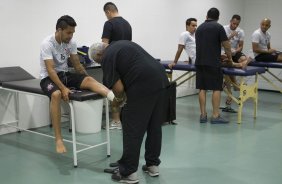 Nos vestiários antes da partida entre Corinthians x Vitoria/BA, realizada esta noite na Arena Pantanal, válida pela 30ª rodada do Campeonato Brasileiro de 2014