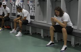 Nos vestiários antes da partida entre Corinthians x Vitoria/BA, realizada esta noite na Arena Pantanal, válida pela 30ª rodada do Campeonato Brasileiro de 2014
