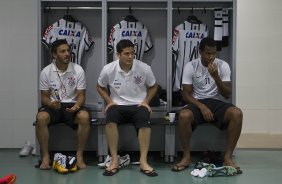 Nos vestiários antes da partida entre Corinthians x Vitoria/BA, realizada esta noite na Arena Pantanal, válida pela 30ª rodada do Campeonato Brasileiro de 2014