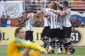 Durante a partida entre Palmeiras x Corinthians, realizada esta tarde no estádio do Pacaembu, válida pela 31ª rodada do Campeonato Brasileiro de 2014