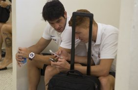 Nos vestiários da partida entre Palmeiras x Corinthians, realizada esta tarde no estádio do Pacaembu, válida pela 31ª rodada do Campeonato Brasileiro de 2014