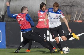 Durante o treino desta tarde no CT Joaquim Grava, zona leste da cidade. O prximo jogo da equipe ser sbado, dia 01/11, contra o Coritiba, na Arena Corinthians, vlido pela 32 rodada do Campeonato Brasileiro de 2014