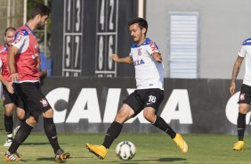 Durante o treino desta tarde no CT Joaquim Grava, zona leste da cidade. O prximo jogo da equipe ser sbado, dia 01/11, contra o Coritiba, na Arena Corinthians, vlido pela 32 rodada do Campeonato Brasileiro de 2014
