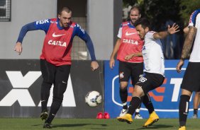 Durante o treino desta tarde no CT Joaquim Grava, zona leste da cidade. O prximo jogo da equipe ser sbado, dia 01/11, contra o Coritiba, na Arena Corinthians, vlido pela 32 rodada do Campeonato Brasileiro de 2014
