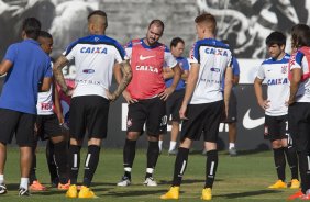 Durante o treino desta tarde no CT Joaquim Grava, zona leste da cidade. O prximo jogo da equipe ser sbado, dia 01/11, contra o Coritiba, na Arena Corinthians, vlido pela 32 rodada do Campeonato Brasileiro de 2014
