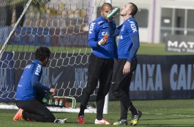 Durante o treino desta tarde no CT Joaquim Grava, zona leste da cidade. O prximo jogo da equipe ser sbado, dia 01/11, contra o Coritiba, na Arena Corinthians, vlido pela 32 rodada do Campeonato Brasileiro de 2014