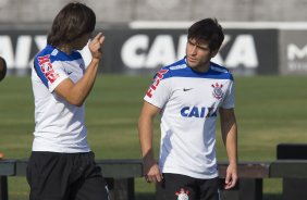 Durante o treino desta tarde no CT Joaquim Grava, zona leste da cidade. O prximo jogo da equipe ser sbado, dia 01/11, contra o Coritiba, na Arena Corinthians, vlido pela 32 rodada do Campeonato Brasileiro de 2014