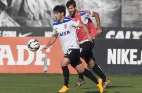 Durante o treino desta tarde no CT Joaquim Grava, zona leste da cidade. O prximo jogo da equipe ser sbado, dia 01/11, contra o Coritiba, na Arena Corinthians, vlido pela 32 rodada do Campeonato Brasileiro de 2014