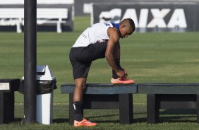 Durante o treino desta tarde no CT Joaquim Grava, zona leste da cidade. O prximo jogo da equipe ser sbado, dia 01/11, contra o Coritiba, na Arena Corinthians, vlido pela 32 rodada do Campeonato Brasileiro de 2014