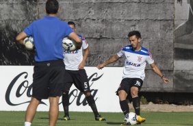 Durante o treino desta tarde no CT Joaquim Grava, zona leste da cidade. O prximo jogo da equipe ser sbado, dia 01/11, contra o Coritiba, na Arena Corinthians, vlido pela 32 rodada do Campeonato Brasileiro de 2014