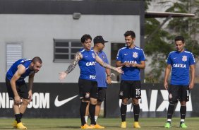 Durante o treino desta tarde no CT Joaquim Grava, zona leste da cidade. O prximo jogo da equipe ser amanh, sbado, dia 01/11, contra o Coritiba, na Arena Corinthians, vlido pela 32 rodada do Campeonato Brasileiro de 2014