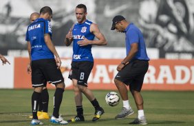 Durante o treino desta tarde no CT Joaquim Grava, zona leste da cidade. O prximo jogo da equipe ser amanh, sbado, dia 01/11, contra o Coritiba, na Arena Corinthians, vlido pela 32 rodada do Campeonato Brasileiro de 2014