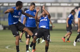 Durante o treino desta tarde no CT Joaquim Grava, zona leste da cidade. O prximo jogo da equipe ser amanh, sbado, dia 01/11, contra o Coritiba, na Arena Corinthians, vlido pela 32 rodada do Campeonato Brasileiro de 2014
