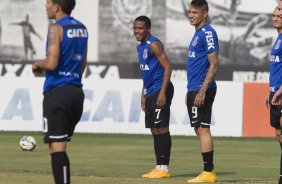 Durante o treino desta tarde no CT Joaquim Grava, zona leste da cidade. O prximo jogo da equipe ser amanh, sbado, dia 01/11, contra o Coritiba, na Arena Corinthians, vlido pela 32 rodada do Campeonato Brasileiro de 2014