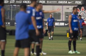 Durante o treino desta tarde no CT Joaquim Grava, zona leste da cidade. O prximo jogo da equipe ser amanh, sbado, dia 01/11, contra o Coritiba, na Arena Corinthians, vlido pela 32 rodada do Campeonato Brasileiro de 2014