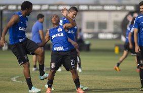 Durante o treino desta tarde no CT Joaquim Grava, zona leste da cidade. O prximo jogo da equipe ser amanh, sbado, dia 01/11, contra o Coritiba, na Arena Corinthians, vlido pela 32 rodada do Campeonato Brasileiro de 2014