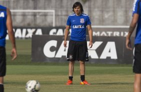 Durante o treino desta tarde no CT Joaquim Grava, zona leste da cidade. O prximo jogo da equipe ser amanh, sbado, dia 01/11, contra o Coritiba, na Arena Corinthians, vlido pela 32 rodada do Campeonato Brasileiro de 2014