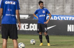 Durante o treino desta tarde no CT Joaquim Grava, zona leste da cidade. O prximo jogo da equipe ser amanh, sbado, dia 01/11, contra o Coritiba, na Arena Corinthians, vlido pela 32 rodada do Campeonato Brasileiro de 2014