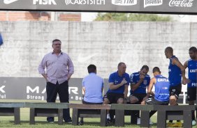 Durante o treino desta tarde no CT Joaquim Grava, zona leste da cidade. O prximo jogo da equipe ser amanh, sbado, dia 01/11, contra o Coritiba, na Arena Corinthians, vlido pela 32 rodada do Campeonato Brasileiro de 2014